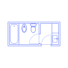Layouts Bathrooms Full Split Bidet 2 Wall Center Craft Design Svg File, Free Vectors File